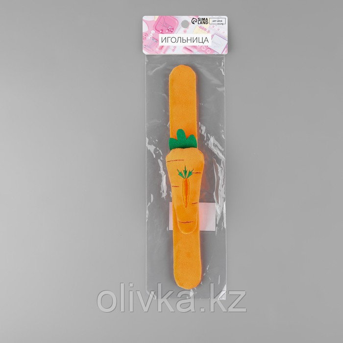 Игольница на браслете «Морковка», 23 × 4,5 см, цвет оранжевый - фото 5 - id-p110916717