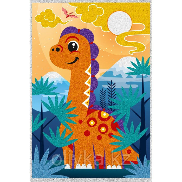 Песочная фреска «Динозаврик» - фото 3 - id-p110940310