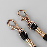Ручка-шнурок для сумки, с карабинами, 120 × 0,6 см, цвет чёрный, фото 3