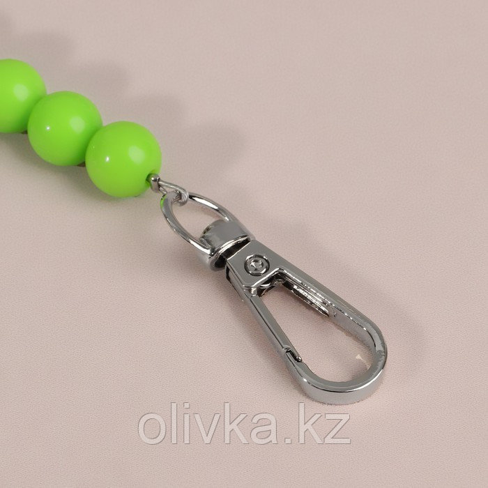 Ручка для сумки, бусы, d = 10 мм, 30 см, цвет зелёный - фото 3 - id-p110947243