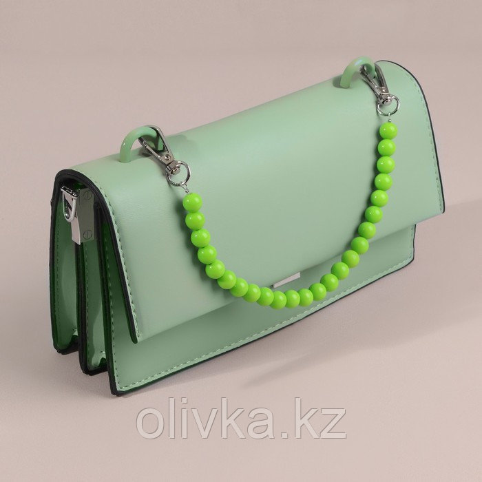 Ручка для сумки, бусы, d = 10 мм, 30 см, цвет зелёный - фото 4 - id-p110947243