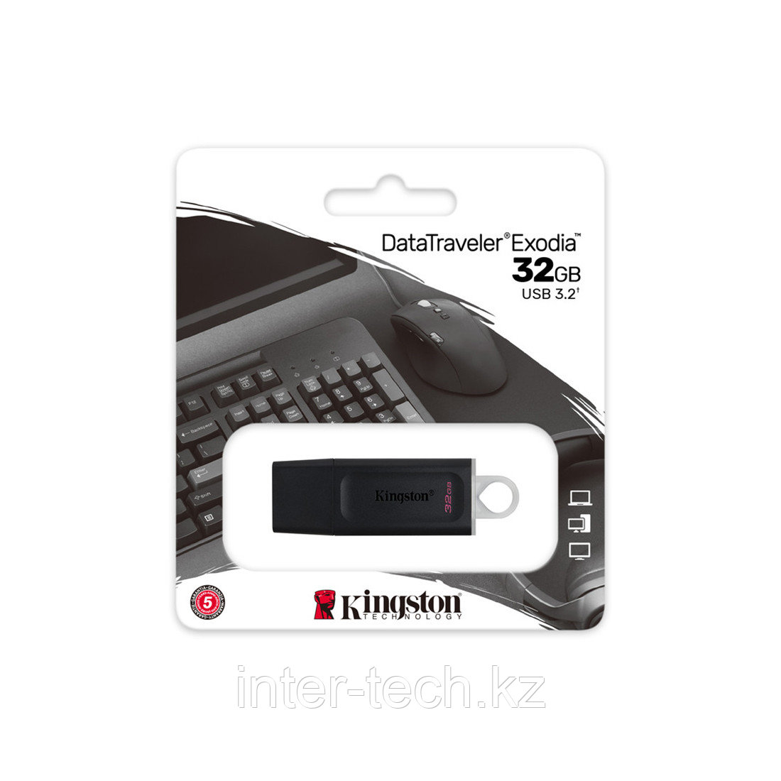 USB-накопитель Kingston DTX/32GB 32GB Чёрный - фото 1 - id-p110955211