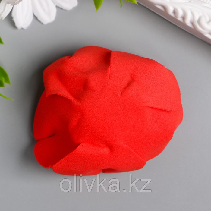Декор для творчества "Красная роза с защипами на лепестках" d=8 см - фото 2 - id-p110932629