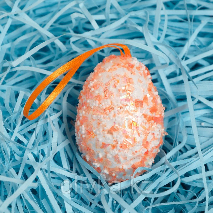 Декор "Яйцо посыпка с блестками" набор 6 шт яйцо 6х4 см МИКС - фото 2 - id-p110933625