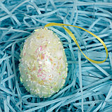 Декор  "Яйцо посыпка с блестками" набор 6 шт яйцо 6х4 см  МИКС, фото 4