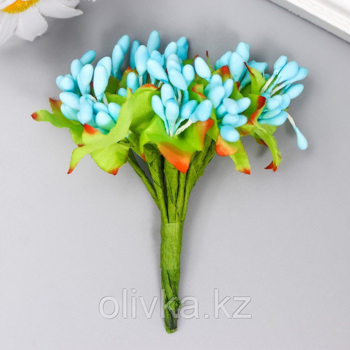 Цветы для декорирования "Паслен жасминовидный" 1 букет=10 цветов голубой 9,5 см - фото 1 - id-p110934605