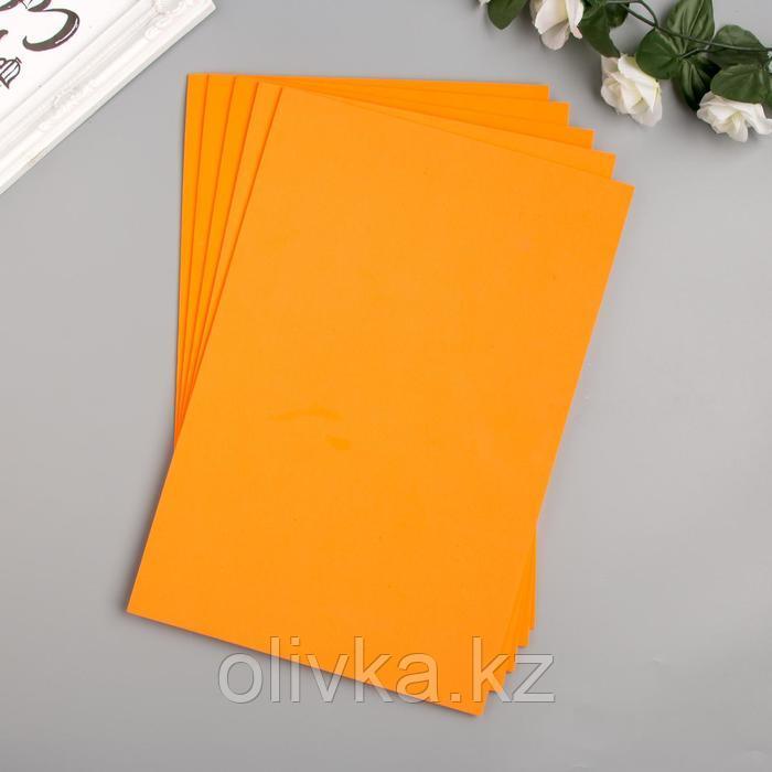 Фоамиран "Светло-оранжевый" 2 мм (набор 5 листов)МИКС формат А4 - фото 2 - id-p110911526