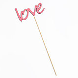 Топпер "Love" розовый 12,9х6,7 см, фото 4