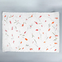 Бумага ручной работы с цветами и травами "Красные листья" 55х80 см