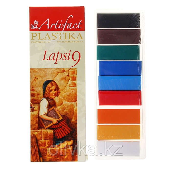Набор пластика - полимерная глина, LAPSI, 9 цветов по 20 г - фото 1 - id-p110909678