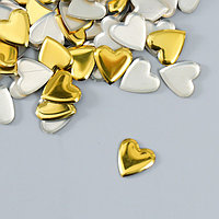 Декор для творчества металл "Сердца" золото набор 150 шт 1х1 см
