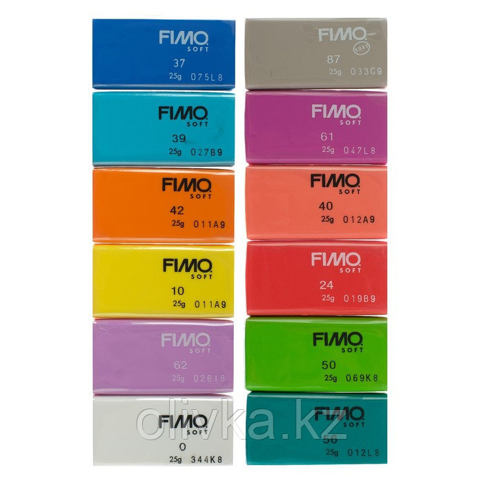 Набор пластика - полимерная глина, Soft "Бриллиантовые цвета", 12 цветов по 25 г - фото 4 - id-p110919520