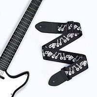 Ремень для гитары, черный, инструменты, длина 60-117 см, ширина 5 см
