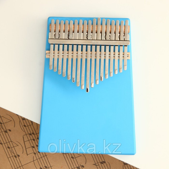 Музыкальный инструмент Калимба, синяя, 17 нот - фото 3 - id-p110938480