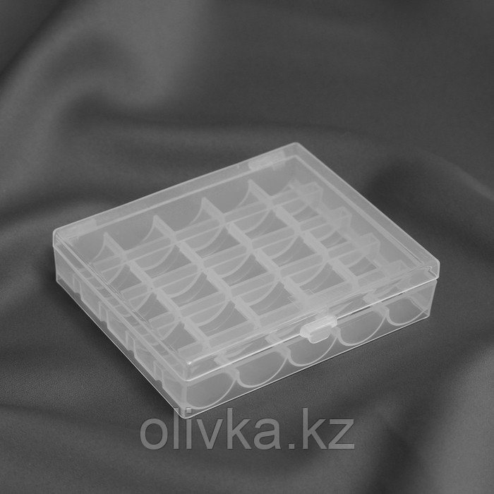 Органайзер для ниток, на 25 шпулек, 12 × 10 × 3 см, цвет прозрачный - фото 3 - id-p110932683