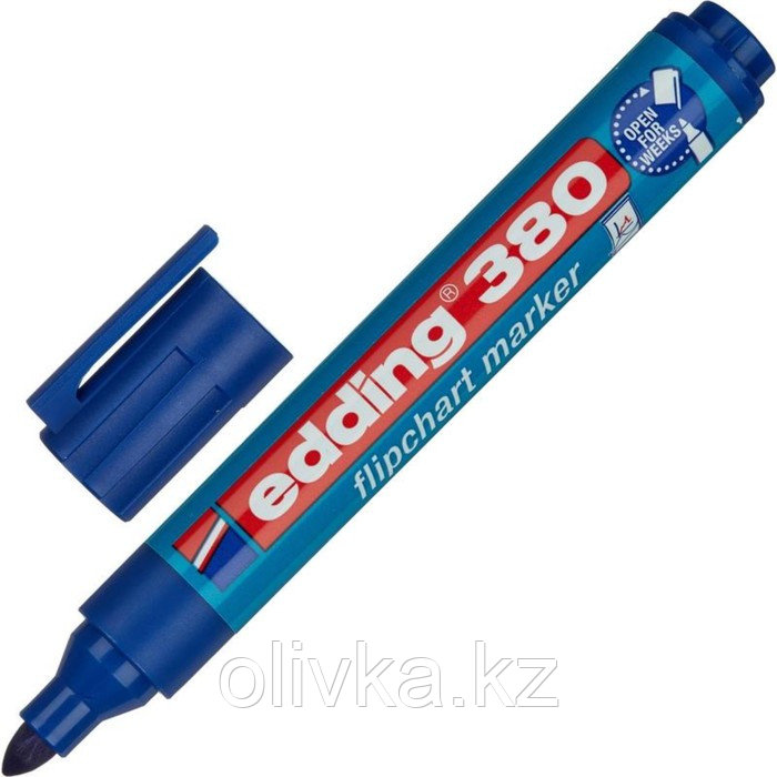 Маркер для флипчарта EDDING (по бумаге) E-380/3, 1.5 - 3.0 мм, синий - фото 6 - id-p110914162