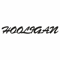 Наклейка "HOOLIGAN", Хулиган, черная, плоттер, 700 х 100 х 1 мм