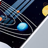 Наклейка пластик интерьерная триптих "Космонавты в космосе" набор 3 листа 29,5х61 см, фото 3