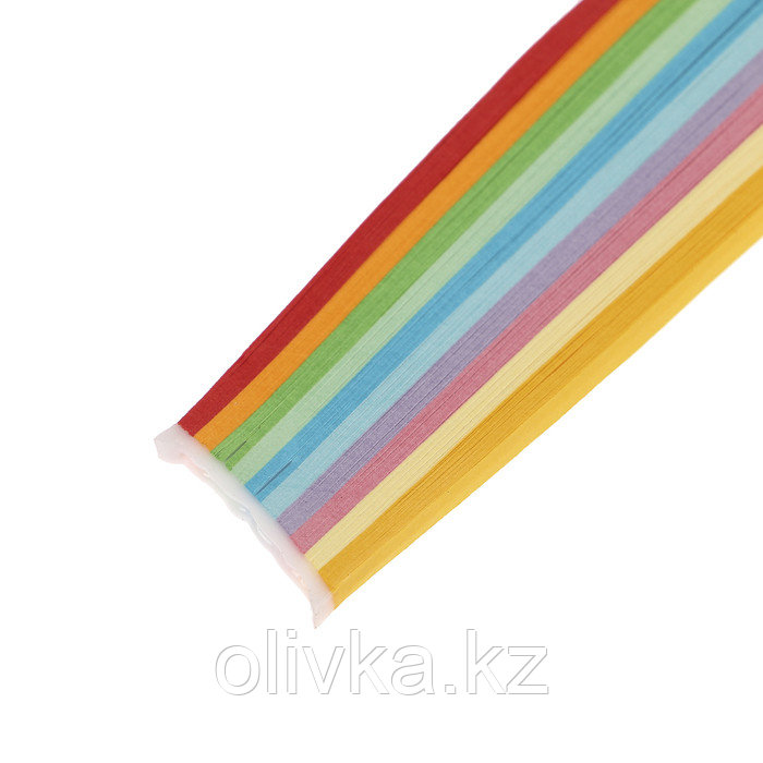 Бумага для квиллинга "Радуга", 10 цветов, (набор 200 шт) 3 мм х 300 мм, 80 г/м2 - фото 2 - id-p110918657