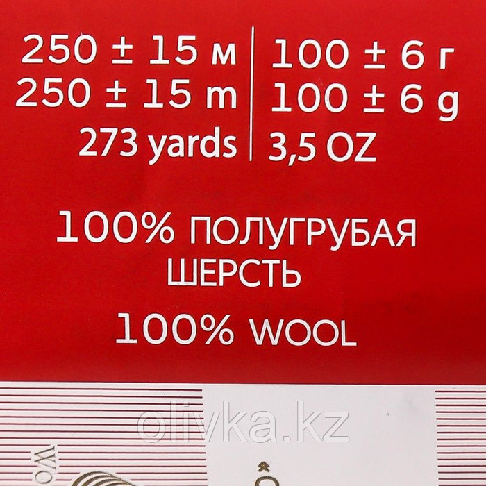 Иірілген жіп "Рустикалық" 100% жүн 250м/100гр (125-камелия) - фото 6 - id-p110909723