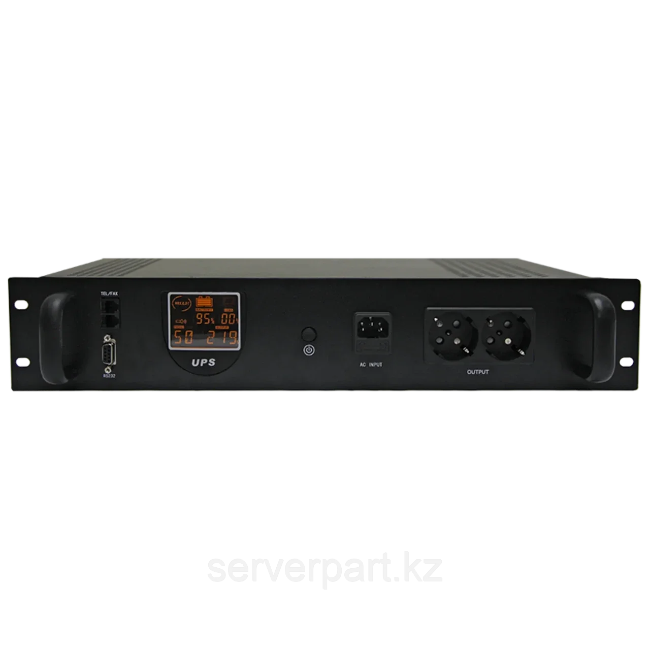 ИБП SNR Line-Interactive Rackmount 2U, мощность 600 ВА/360 Вт,, 2xSchuko, LCD, RS232 (SNR-UPS-LIRM-600)