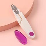 Ножницы для обрезки ниток, с защитным колпачком, 12 см, цвет МИКС, фото 2