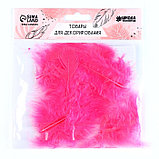 Набор перьев для декора 10 шт, размер 1 шт 10*2 цвет светло-розовый, фото 2