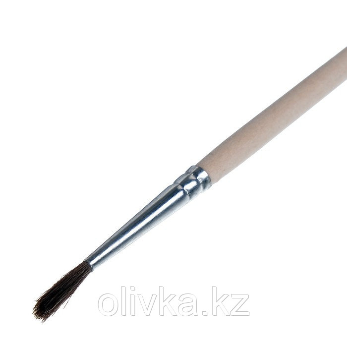 Кисть Пони круглая № 2 (диаметр обоймы 2 мм; длина волоса 12 мм), деревянная ручка, Calligrata - фото 2 - id-p110913283
