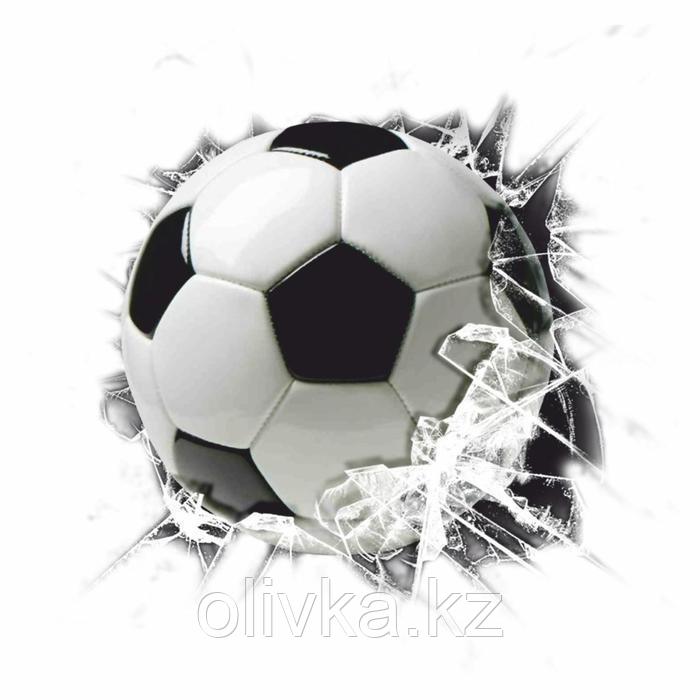 Наклейка "Разбитое стекло футбольный мяч", 15 х 15 см - фото 1 - id-p110928945