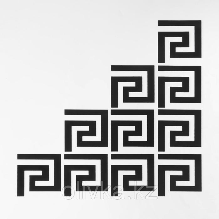 Декор настенный "Лабиринт", из акрила, зеркальный, 10 элементов 10 х 10 см, чёрный - фото 2 - id-p110928958