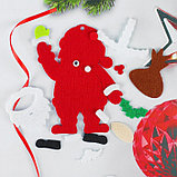 Набор для творчества - создай ёлочное украшение из фетра «Дед мороз с мешком подарков», фото 2