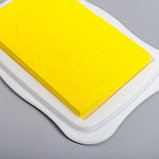 Штемпельная подушка неоновая "Жёлтый" 1,9х6,7х10 см, фото 3