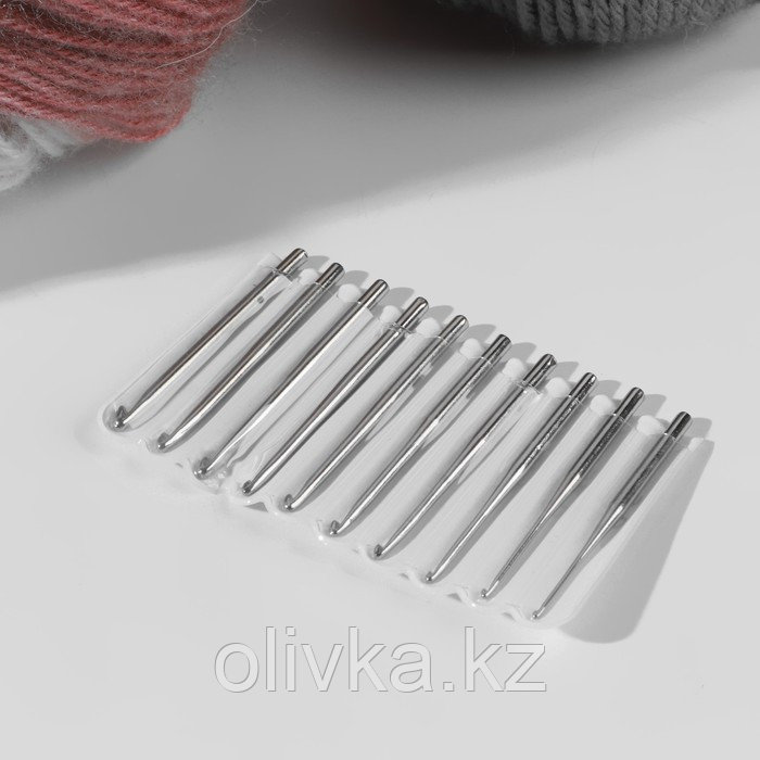 Крючок для вязания, со сменными головками, 10 шт, d = 0,5 - 2,75 мм, 11,5 см, цвет МИКС - фото 3 - id-p110934727