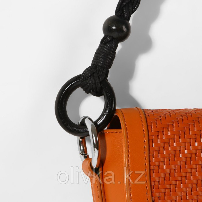 Ручки для сумки, 2 шт, вощёный шнур/дерево, 48 × 2 см, цвет чёрный - фото 4 - id-p110941436