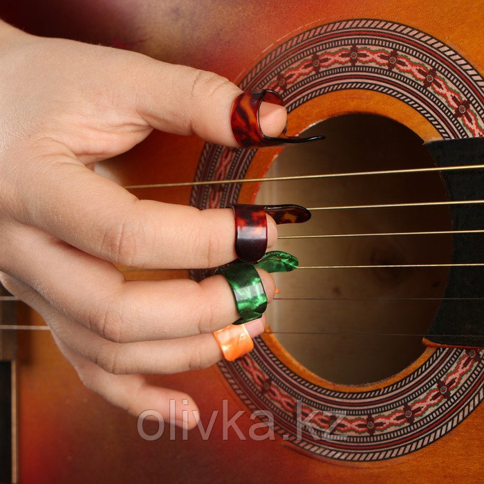 Набор медиаторов на палец Music life, разноцветные, 5 штук - фото 7 - id-p110940453