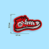 Термоаппликация «Ботинок», 6,5 × 3,5 см, цвет красный, фото 2