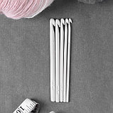 Набор крючков для вязания, d = 4-8 мм, 5 шт, цвет белый, фото 3