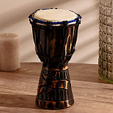 Музыкальный инструмент барабан джембе "Тёмный" 26х14х14 см МИКС, фото 3