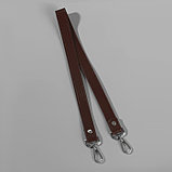 Ручка для сумки, с карабинами, 60 ± 1 × 2 см, цвет коричневый, фото 2