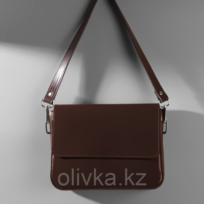 Ручка для сумки, с карабинами, 60 ± 1 × 2 см, цвет коричневый - фото 4 - id-p110919652