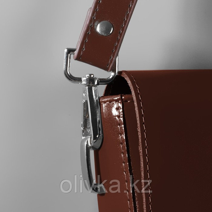 Ручка для сумки, с карабинами, 60 ± 1 × 2 см, цвет коричневый - фото 5 - id-p110919652