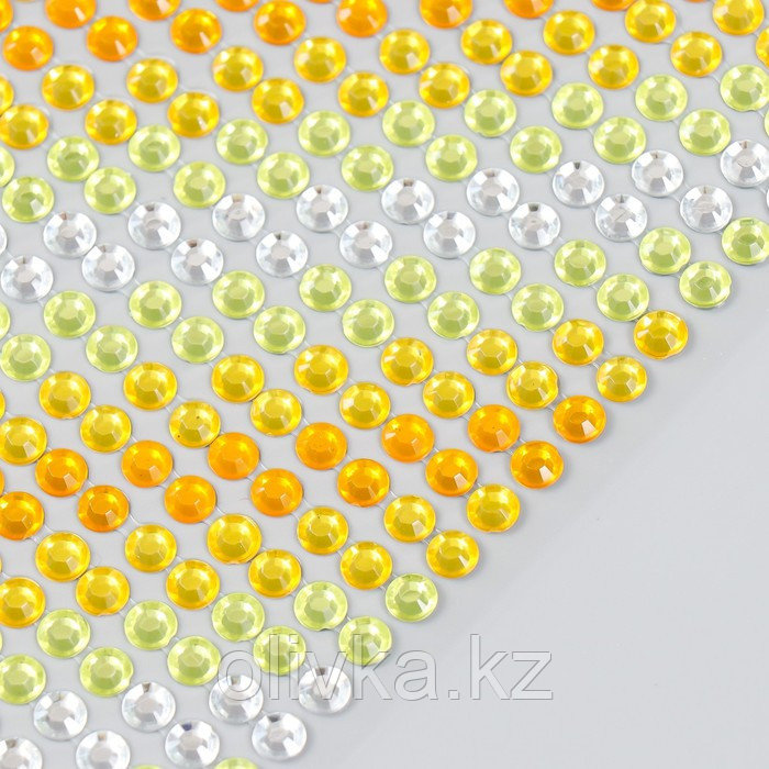 Наклейка пластик стразы "Градиент жёлтого" 30х10,5 см - фото 3 - id-p110919667