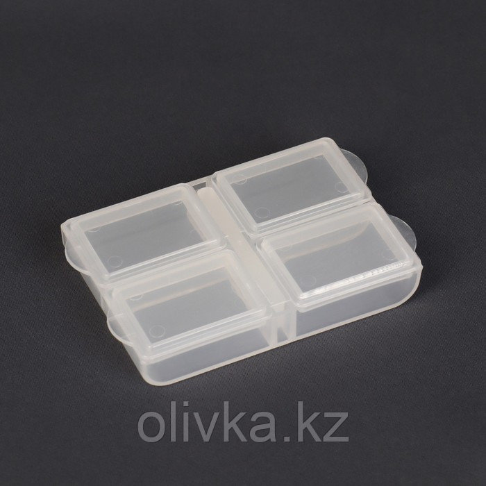 Органайзер для бисера, 6,4 × 4,4 × 1,3 см, цвет прозрачный - фото 3 - id-p110910784