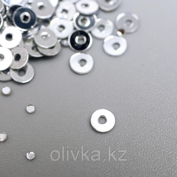 Пайетки "Zlatka" 3 мм, 10 гр, серебро - фото 1 - id-p110926124