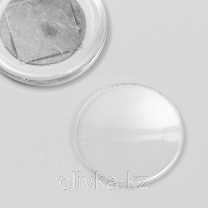 Заготовка акрилового магнита 4 см круг прозрачный (набор 2 детали+пакет) - фото 3 - id-p110918766