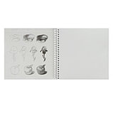 Тетрадь-скетчбук, 210 х 210 мм, 60 листов, на гребне, "Цветочная акварель", твёрдая обложка, блок 120 г/м², с, фото 2