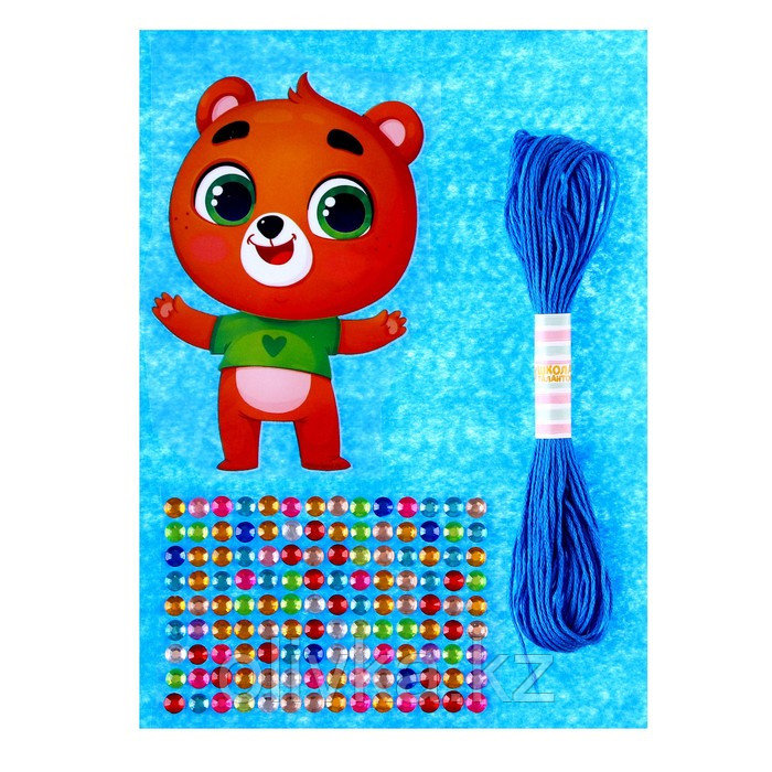 Набор для создания игрушки из фетра с термонаклейкой «Мишка» - фото 2 - id-p110948469