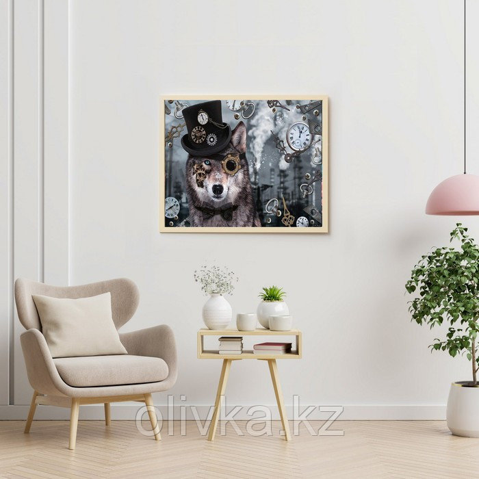 Картина по номерам 40 × 50 см «Стимпанк волк» 17 цветов - фото 3 - id-p110950462
