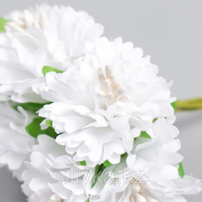 Цветы для декорирования "Астра белая" 1 букет=6 цветов 10 см - фото 3 - id-p110935800