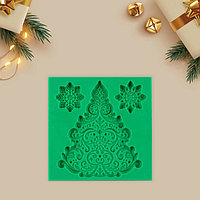 Молд для творчества «Новогодняя елка», 8 × 8 см